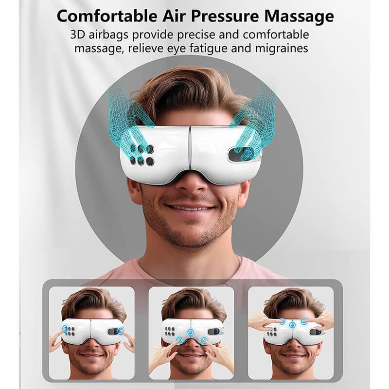 Heating Cooling Eye Massager with Airbag Kneading Bluetooth Music 04