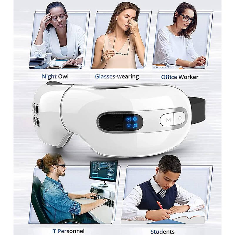 Heating Cooling Eye Massager with Airbag Kneading Bluetooth Music 08